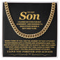 To My Son - I Close My Eyes For But A Moment - Cuban Link Chain