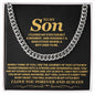 To My Son - I Close My Eyes For But A Moment - Cuban Link Chain