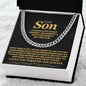 To My Son - I Close My Eyes For But A Moment - Cuban Link Chain