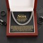 To My Son - I Close My Eyes For But A Moment - Cuban Link Chain