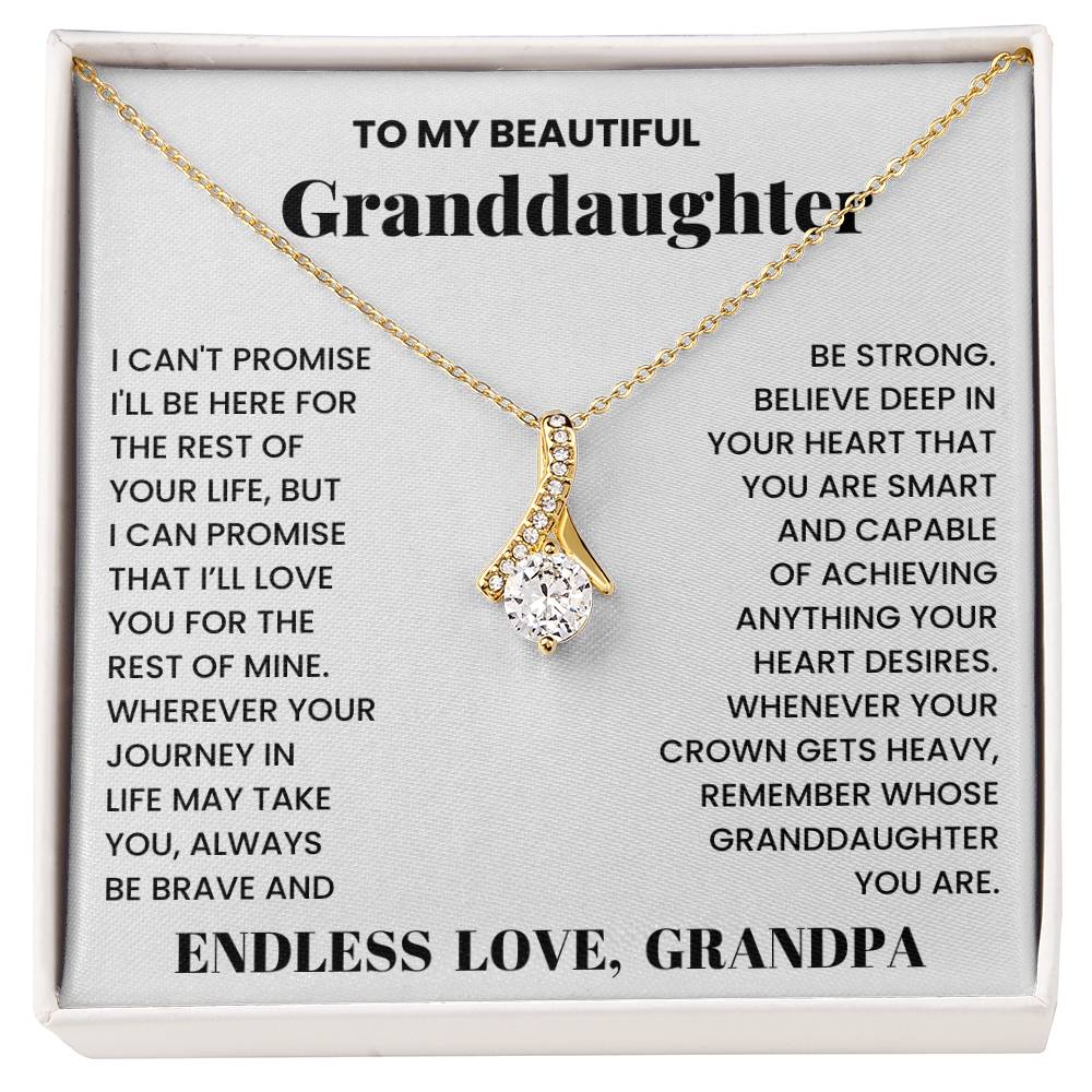 To My Granddaughter, Alluring Beauty Necklace