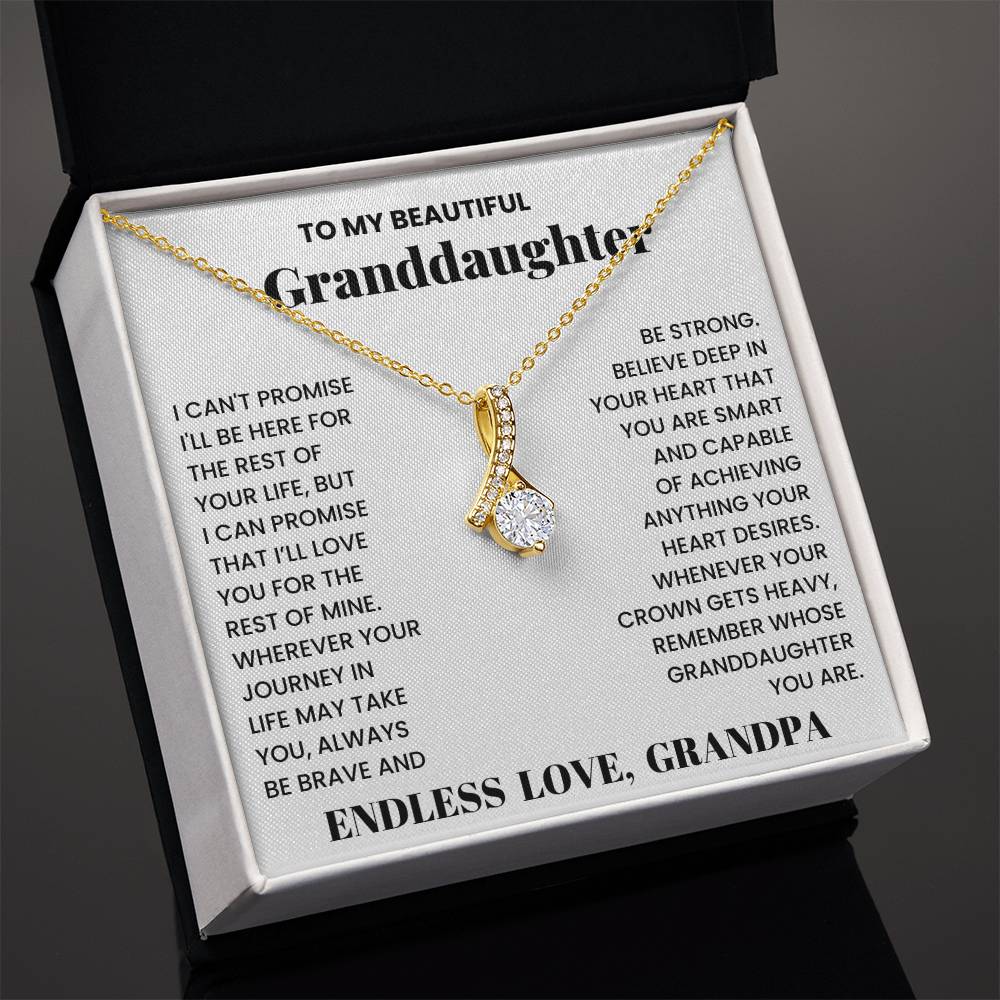 To My Granddaughter, Alluring Beauty Necklace