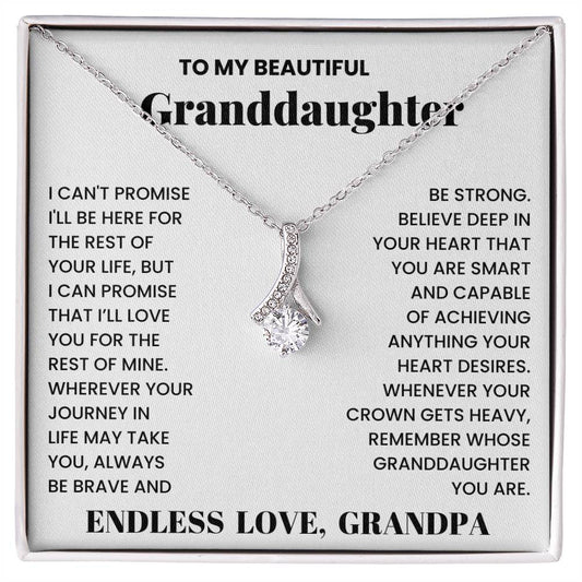 To My Granddaughter, Alluring Beauty Necklace