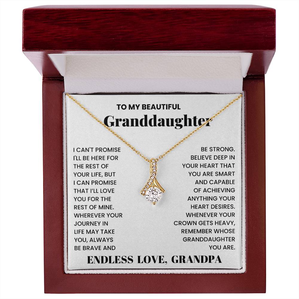 To My Granddaughter, Alluring Beauty Necklace