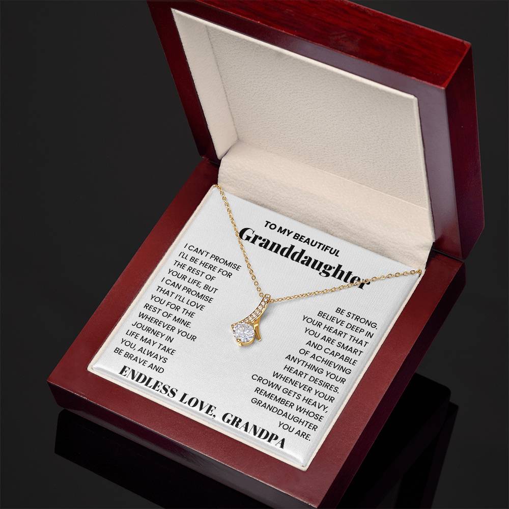 To My Granddaughter, Alluring Beauty Necklace