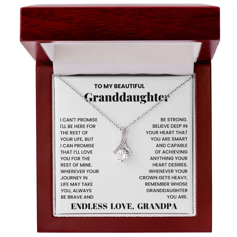 To My Granddaughter, Alluring Beauty Necklace