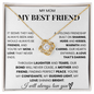 My Mom - My Best Friend, Love Knot Necklace