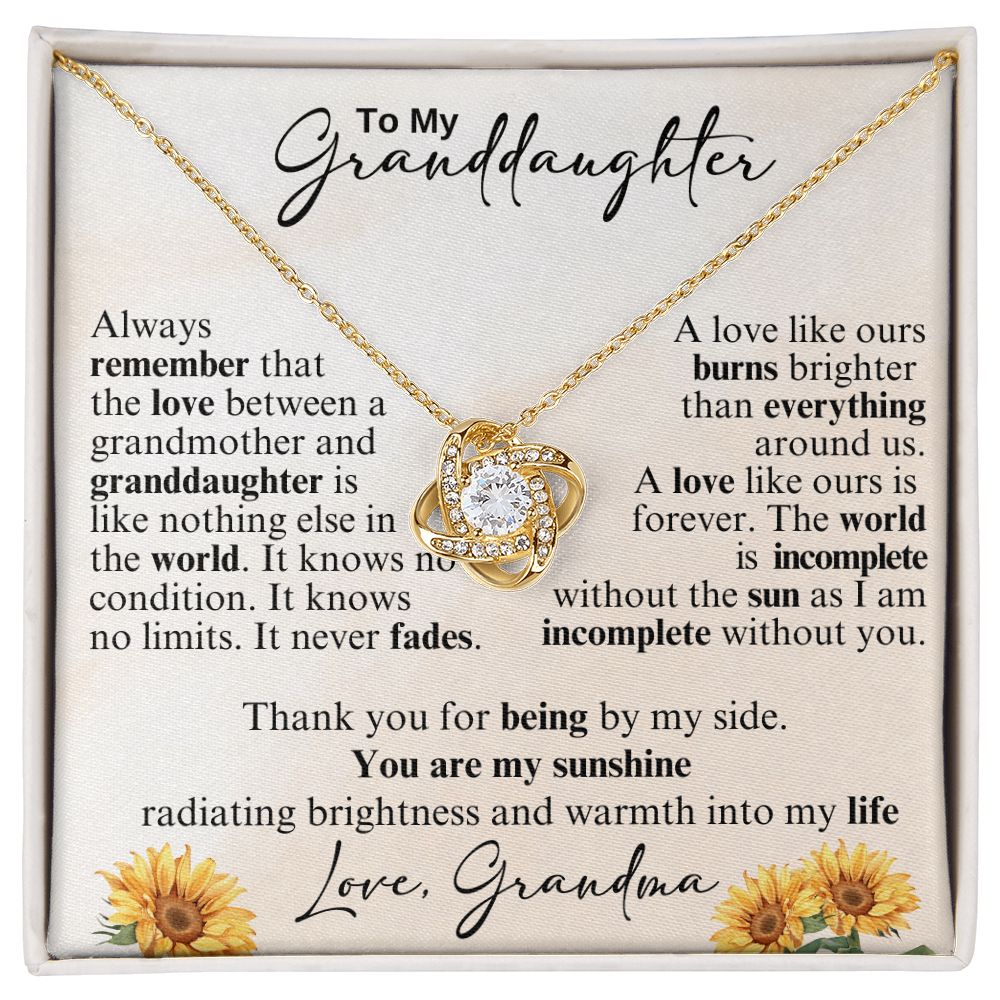 To My Granddaughter - Always Remember That The Love Between A Grandmother And Granddaughter...