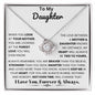 To My Daughter, Love Knot Necklace - YOU ARE BRAVER THAN YOU BELIEVE