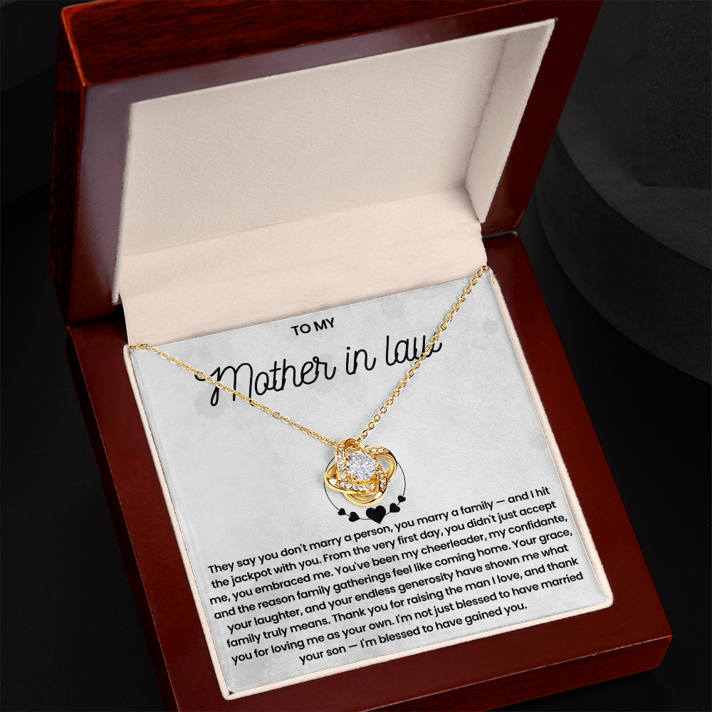 To My Mother-In-Law - Love Knot Necklace