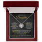 To My Daughter - All My Life's Problems Have Just One Simple Solution - Love Knot Necklace