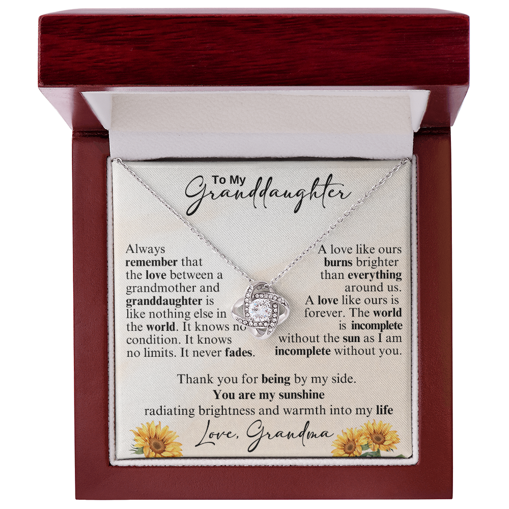 To My Granddaughter - Always Remember That The Love Between A Grandmother And Granddaughter...