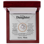 To My Daughter - You Are Braver Than You Believe - Love Knot Necklace