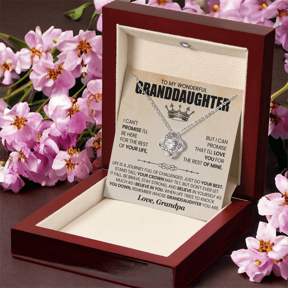 To My Wonderful Granddaughter - I Can't Promise I'll Here For The Rest of Your Life
