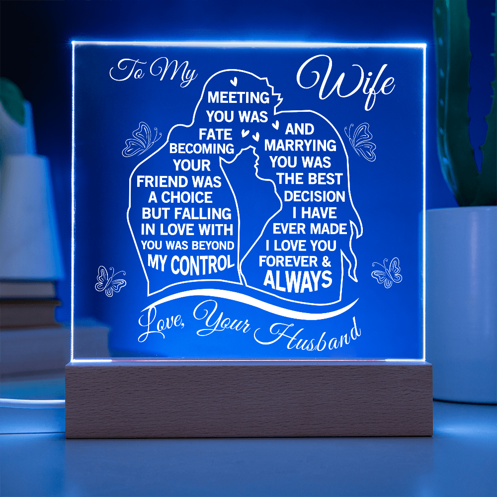 To My Wife - Meeting You Was Fate Acrylic