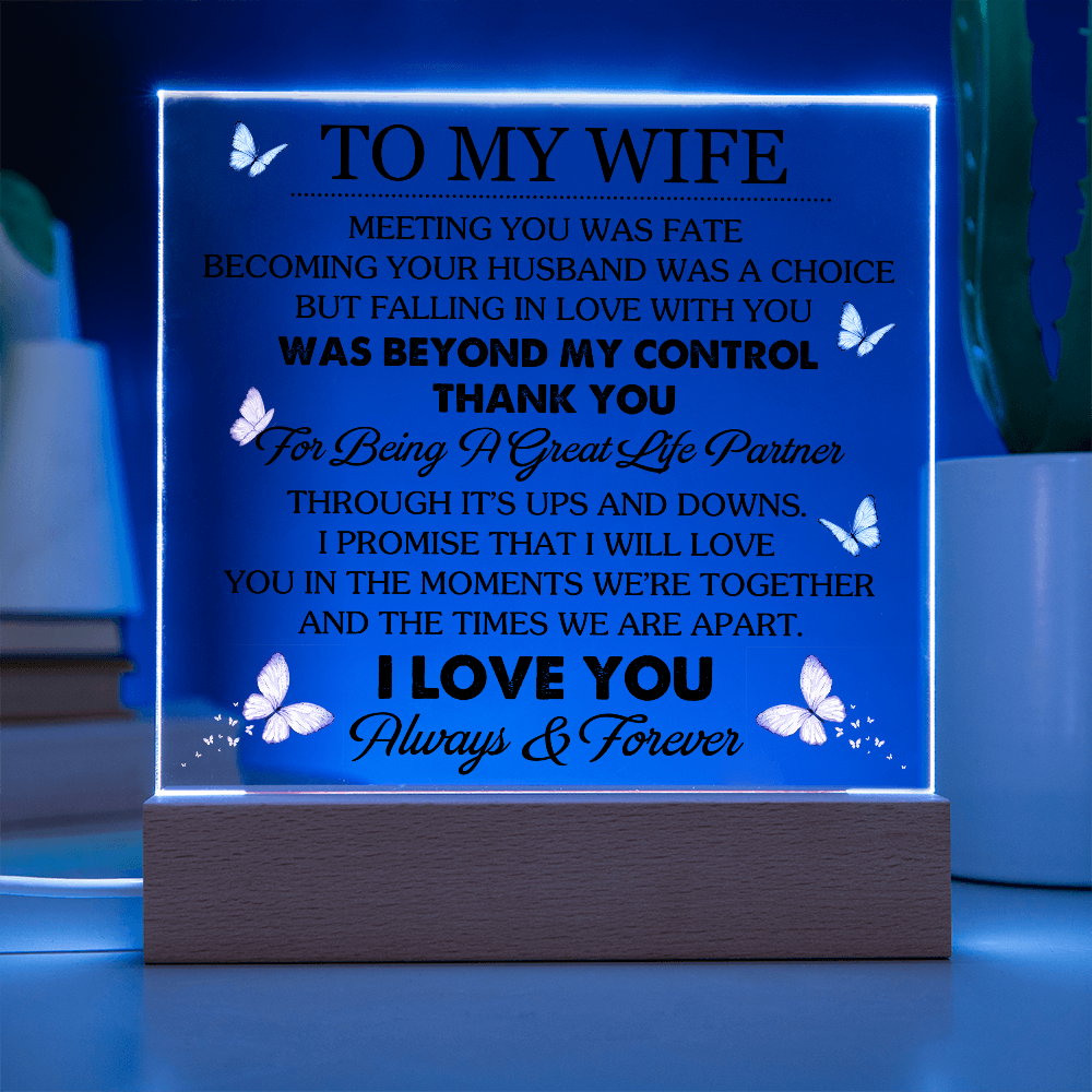 To My Wife - Meeting You Was Fate Acrylic