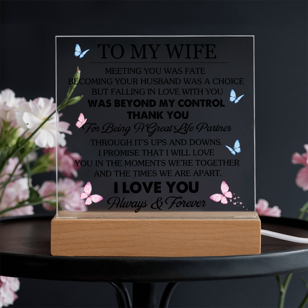 To My Wife - Meeting You Was Fate Acrylic