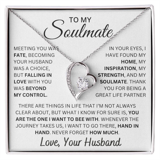 To My Soulmate - Meeting You Was Fate | Forever Love Necklace