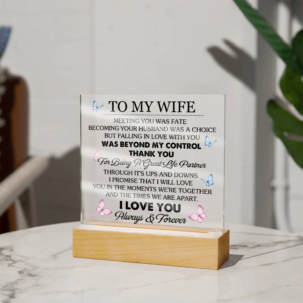 To My Wife - Meeting You Was Fate Acrylic