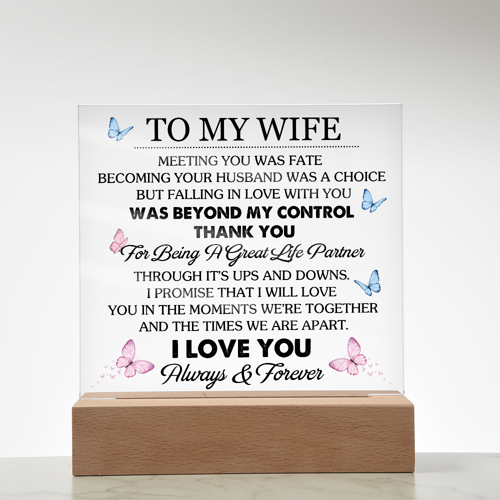 To My Wife - Meeting You Was Fate Acrylic