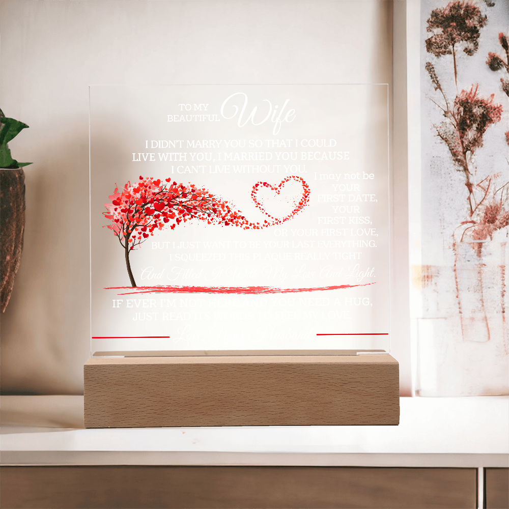 To My Beautiful Wife - I Didn't Marry You So That I Could Live With You