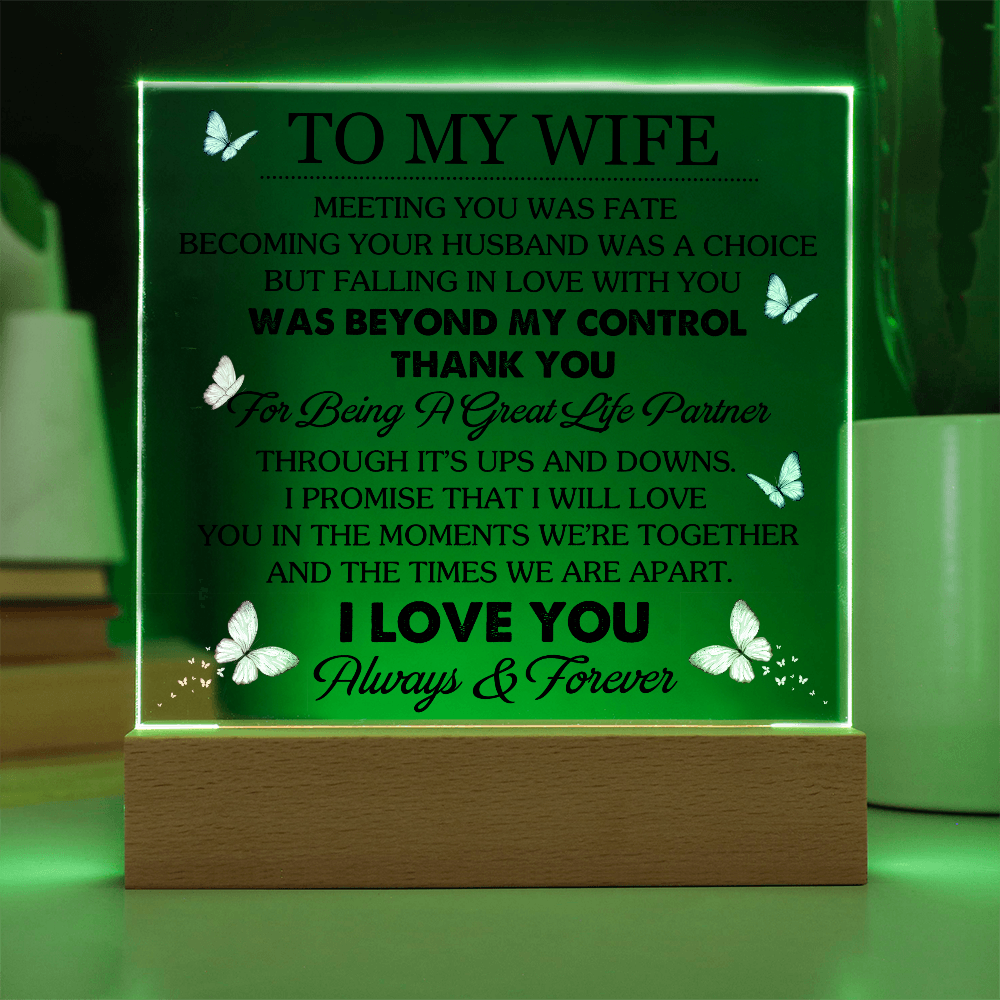 To My Wife - Meeting You Was Fate Acrylic