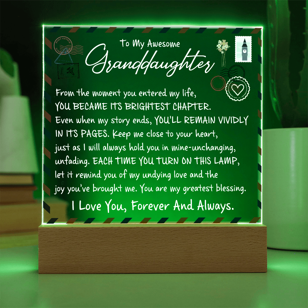 To My Awesome Granddaughter - From The Moment You Entered My Life