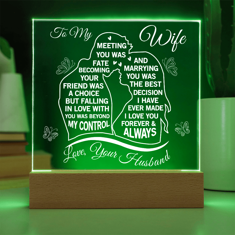 To My Wife - Meeting You Was Fate Acrylic