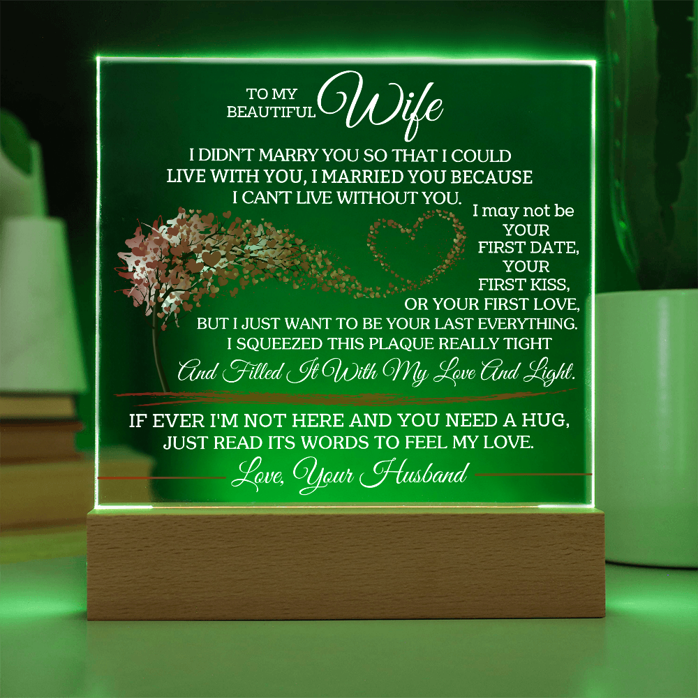 To My Beautiful Wife - I Didn't Marry You So That I Could Live With You