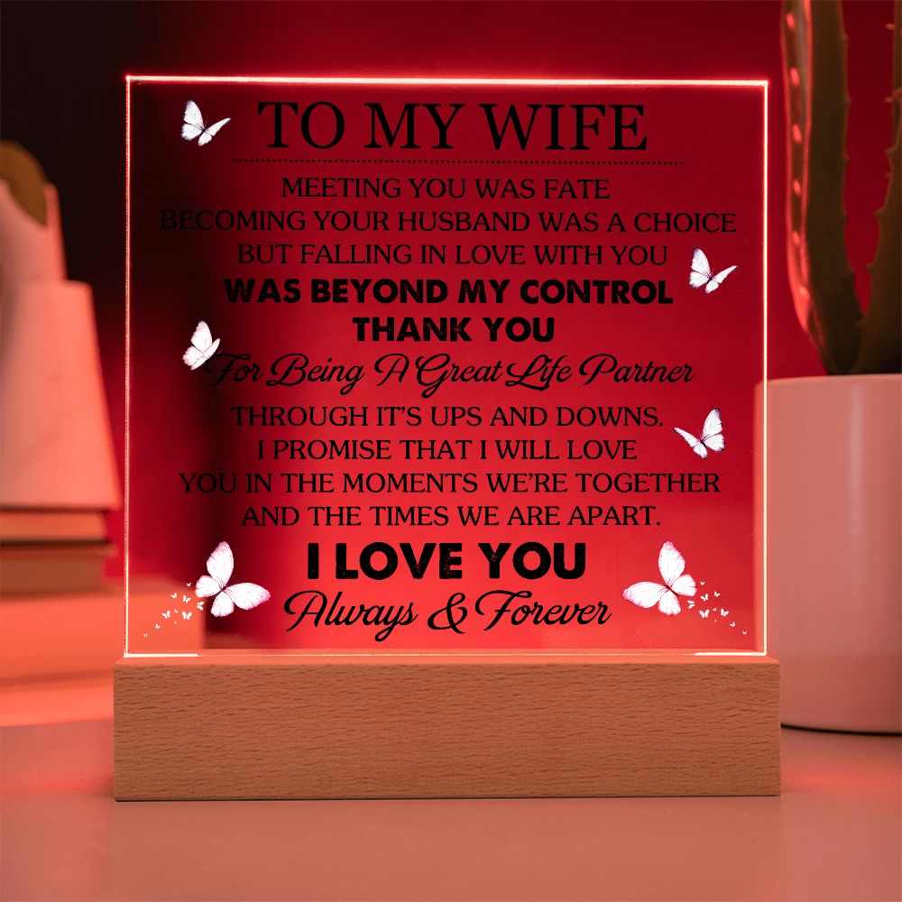 To My Wife - Meeting You Was Fate Acrylic