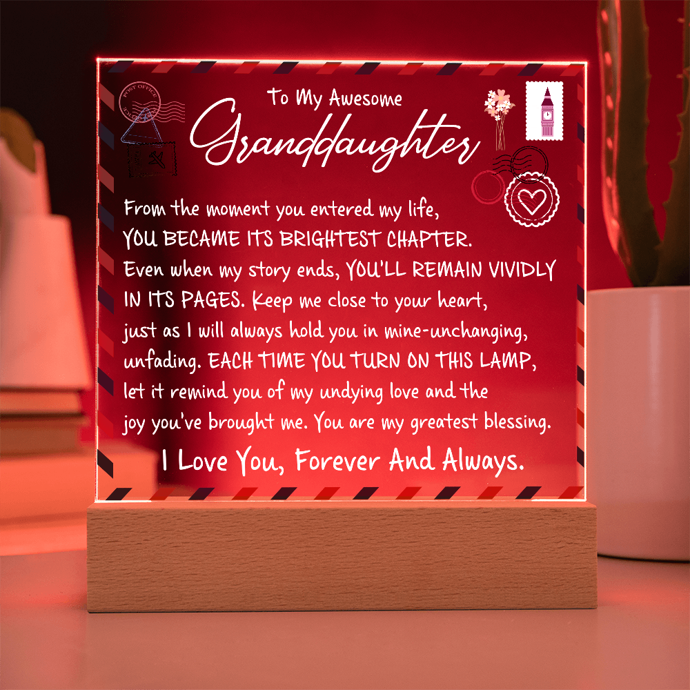 To My Awesome Granddaughter - From The Moment You Entered My Life