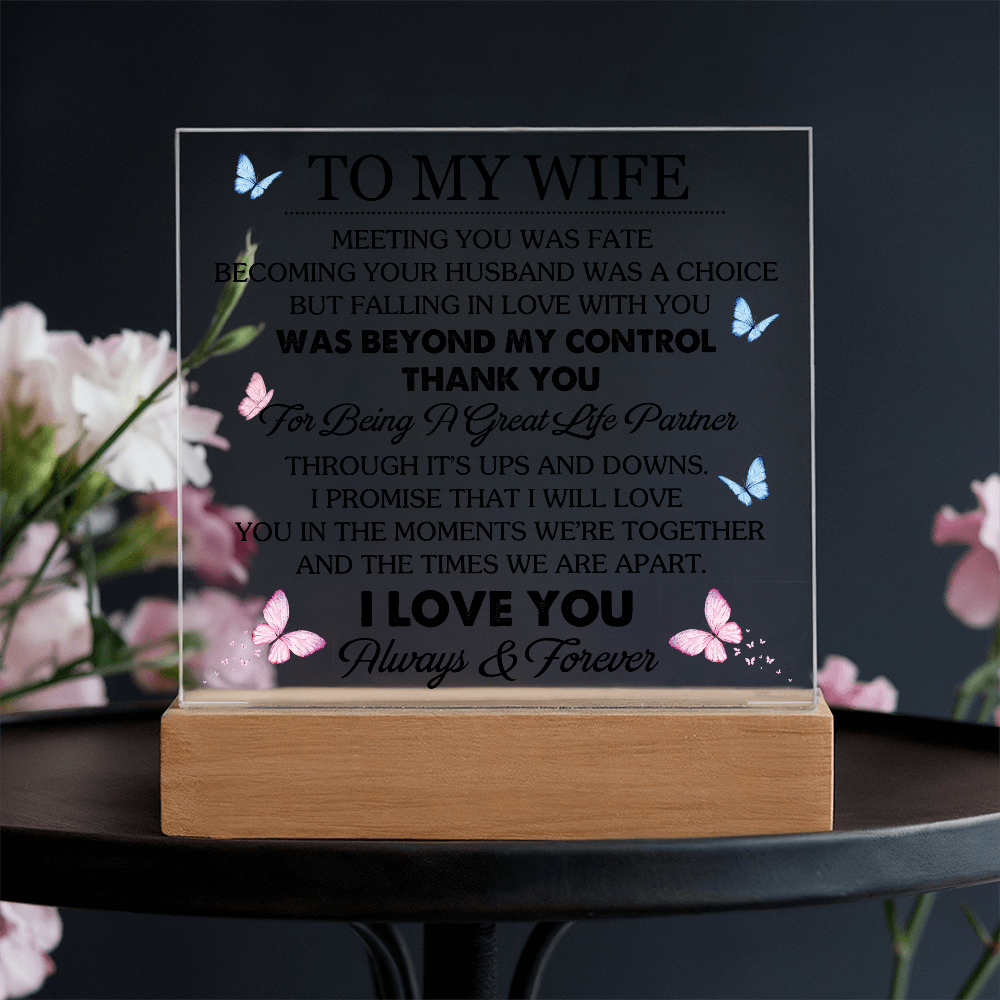 To My Wife - Meeting You Was Fate Acrylic