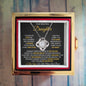 To My Beautiful Daughter - I Closed My Eyes For But A Moment Love Knot Necklace with Rotating Rose Gift Box