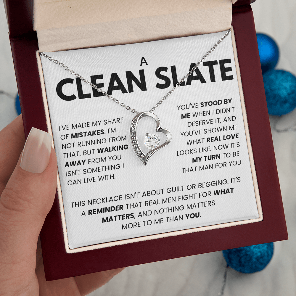 “A Clean Slate” Love Forever Necklace – Apology & Reconciliation Gift for Her