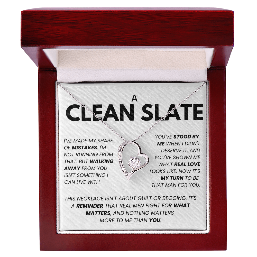 “A Clean Slate” Love Forever Necklace – Apology & Reconciliation Gift for Her