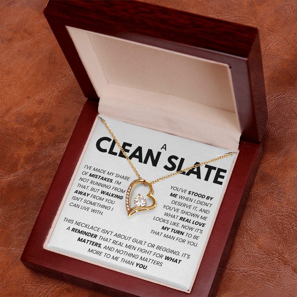 “A Clean Slate” Love Forever Necklace – Apology & Reconciliation Gift for Her