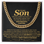 To My Son , One Day When The Pages of My Life End - Cuban Link Chain