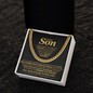 To My Son, Life Isn't About Waiting For The Storm To Pass - Cuban Link Chain