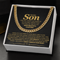 To My Son , One Day When The Pages of My Life End - Cuban Link Chain