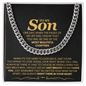 To My Son , One Day When The Pages of My Life End - Cuban Link Chain