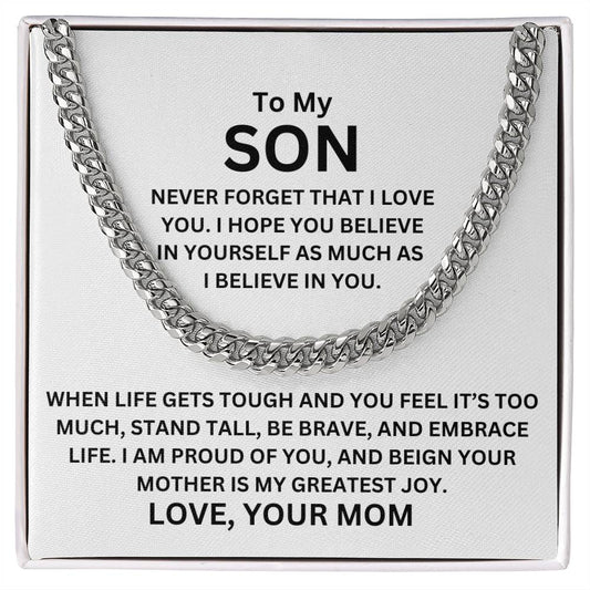 To My Son - I Hope You Believe In Yourself As Much I Believe In You