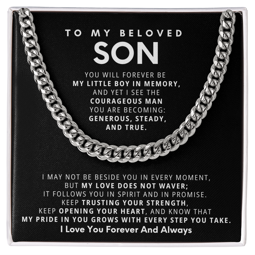 To My Beloved Son - Cuban Chain Gift Set - LV159