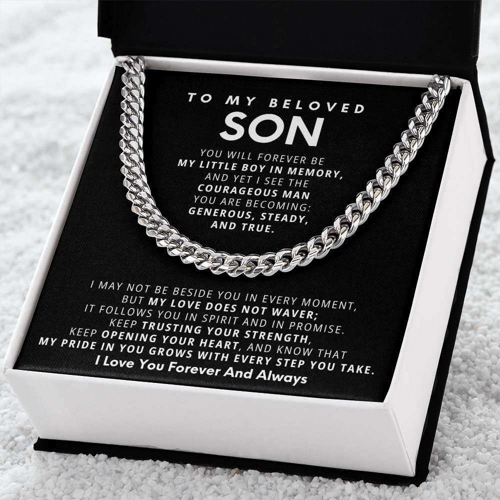 To My Beloved Son - Cuban Chain Gift Set - LV159