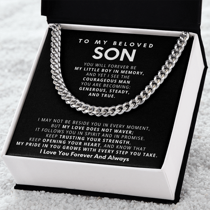 To My Beloved Son - Cuban Chain Gift Set - LV159
