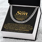 To My Son , One Day When The Pages of My Life End - Cuban Link Chain