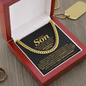 To My Son , One Day When The Pages of My Life End - Cuban Link Chain