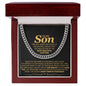 To My Son , One Day When The Pages of My Life End - Cuban Link Chain