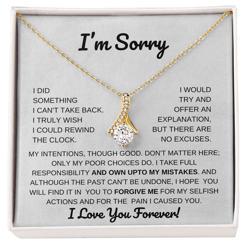Apology Gift -  I'm Sorry Necklace for Her