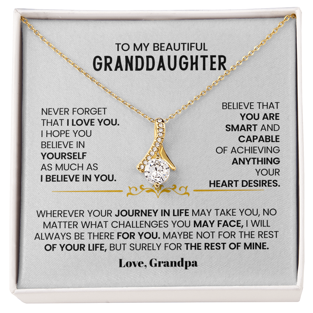 to my beautiful granddaughter - personalized necklace