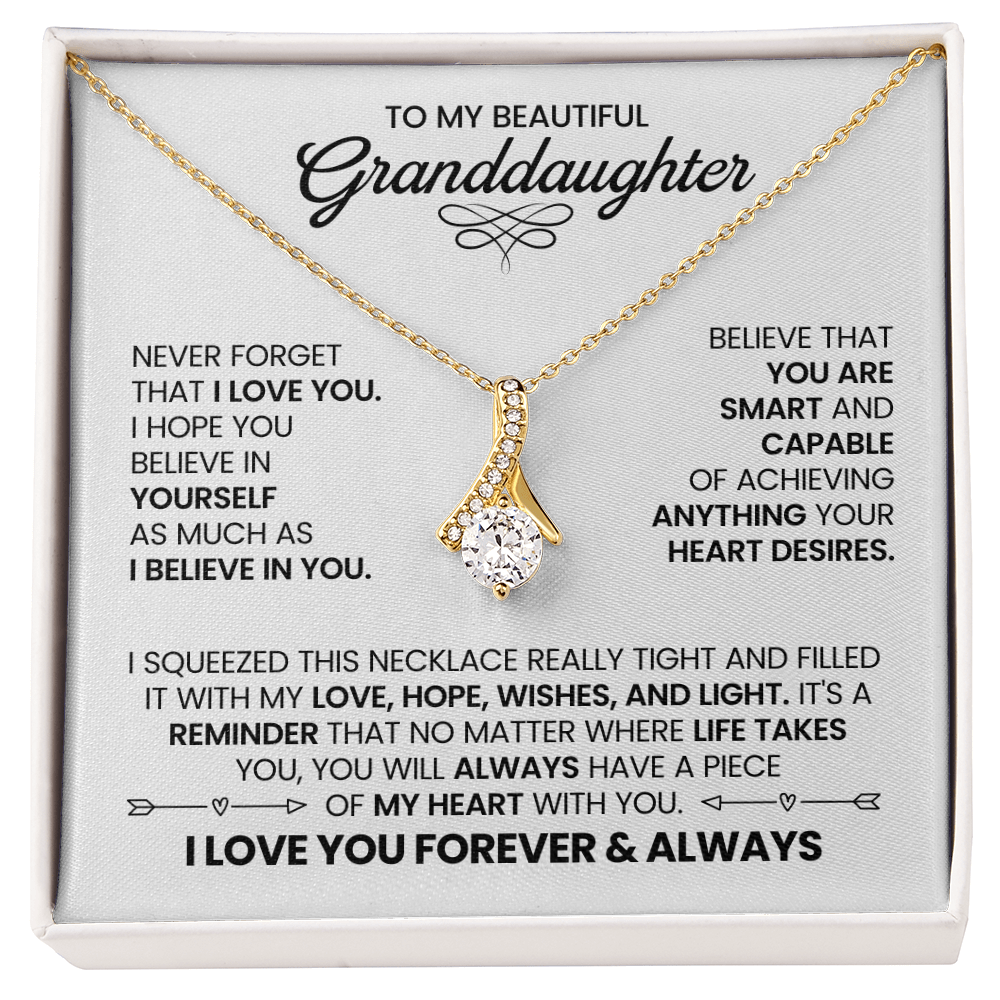 To My Beautiful Granddaughter, I Squeezed This Necklace Really Tight